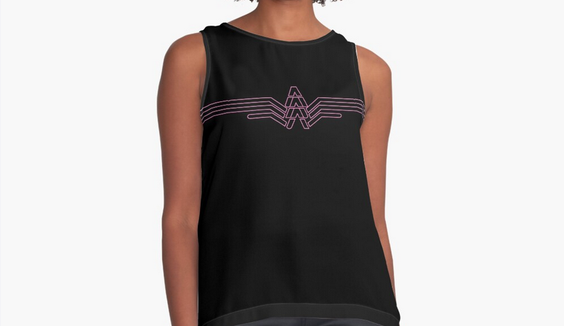 'WING' SLEEVELESS TOP - Black